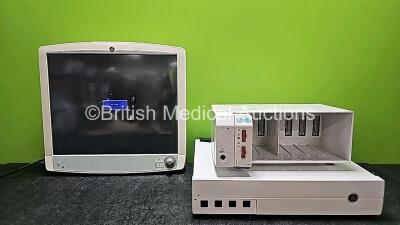 Job Lot Including 1 x GE D19KT Display Monitor (Powers Up, Scratched Screen - See Photo), 1 x Carescape C1-CPU Base Unit (Powers Up) and 1 x F7-01 Module Rack with GE E-PP-00 Module with P5 and P6 Options *SN DTL311K0307 / SKA13130079GA / *SEF12090449HX 