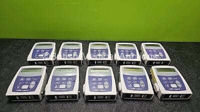 10 x Smiths Medical CADD-Legacy 1 Model 6400 Ambulatory Infusion Pumps (All Powers Up with Stock Battery - Stock Battery Not Included) *SN 353784 / 353764 / 353773 / 333929 / 353786 / 325550 / 353792 / 353770 / 353768 / 353787*