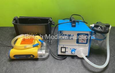 Job Lot Including 1 x Laerdal Compact Suction Unit 4 (Powers Up with Missing Power Button Casing - See Photos) with Power Supply in Carry Case and 1 x Aspeed Professional Suction Pump *SN 238425 / 170206A1219*