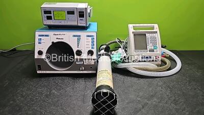 Mixed Lot Including 1 x Masimo SET Tosca 500 Radiometer (Powers Up), 1 x Valleylab Optimumm Smoke Evacuator Unit (Powers Up), 1 x Ohmeda Anaesthetic Gas Scavenging System with Hoses and 1 x Baxter Colleague Infusion Pump *SN 0953 / VL0734604 / NA / 210118