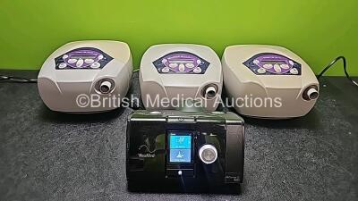 Job Lot Including 1 x ResMed AirSense 10 Elite CPAP Unit (Powers Up with Stock Power Supply - Stock Power Supply Not Included) and 3 x ResMed VPAP III ST-A Units (All Power Up) *SN 20111614426 / 20110591401 / 20080637325 / 23183495121*