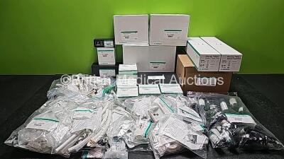 Large Quantity of Various B Braun Dialysis Spare Parts Including Substitution Port, Repair Kit Wiring, Heater 240V, Conductivity Sensor, Membrane Position Sensor Board, Coil, Gear Pump Head with Magnet, Gear Pump with Magnet, Solenoid Valve, Pump Body, Sw