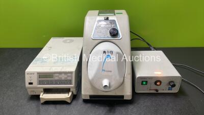 Mixed Lot Including 1 x Intralux mr2 Light Source, 1 x ConMed System 1200 Smoke Evacuator (Both Power Up) and 1 x Sony Color Video Printer UP-21MD (No Power) *57697 / 330004*