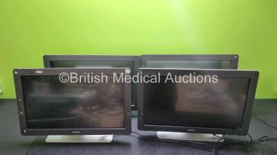 4 x Philips Elo Touch Monitors (1 x No Power) with 3 x Power Supplies