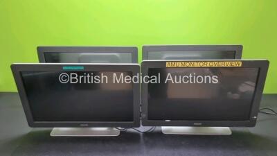 4 x Philips Elo Touch Monitors (1 x No Power) with 3 x Power Supplies