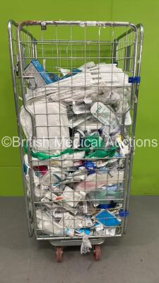 Cage of Mixed Consumables Including Examination Gloves, Intersurgical Supraglottic Airways and Link Yankauer Sucker (Cage Not Included - Out of Date)