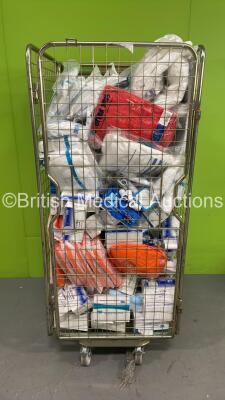 Mixed Cage of Consumables Including Face Masks, Examination Gloves and Isolation Gowns (Cage Not Included - Out of Date)