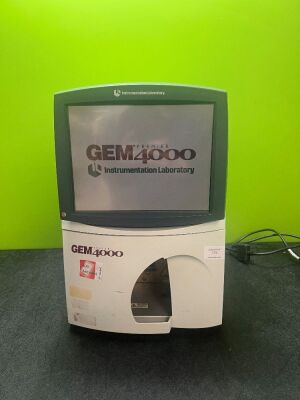 Instruments Laboratory GEM 4000 Premier Blood Gas Analyzer (Powers Up) *HDD Removed*