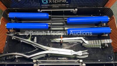 X-Spine Anterior Lumbar Disc Prep Surgical Instrument Set in Tray - 4