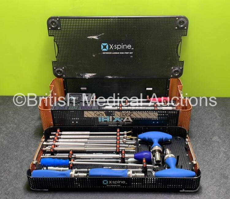 X-Spine Anterior Lumbar Disc Prep Surgical Instrument Set in Tray