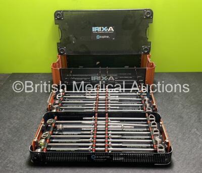 X-Spine Lumbar Integrated Fusion Surgical Instrument Set Including Various Trials in Tray *Incomplete*