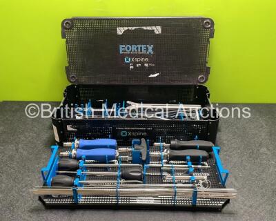 X-Spine Fortex Pedicle Screw System Including Handles, Probes and Wires in Tray *Incomplete*