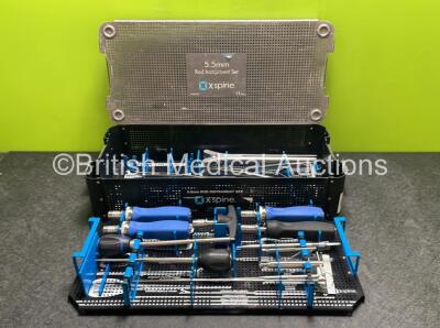 X-Spine Rod Instrument Set Including Handles, Wires and Distractor in Tray *Incomplete*