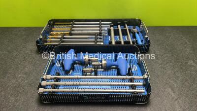 X-Spine Silex Sacroiliac Joint Fusion System Surgical Instrument Set Including Various Drivers, Drills, Taps and Handles *Missing Tray and Lid - See Photos*