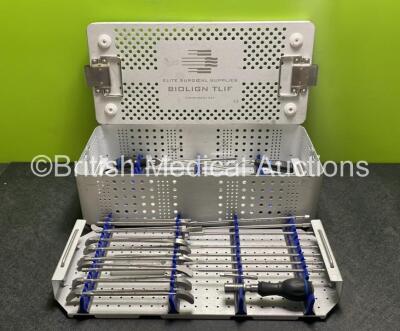 Elite Surgical Supplies Surgical Instrument Set Including Trials and Handles in Tray *Incomplete*