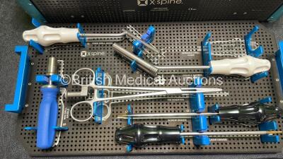 X-Spine Spider Cervical Plating System Surgical Instrument Set Including Various Screws, Drill Bits, Drivers, Drill Guides and Handles in Tray *Incomplete* - 6