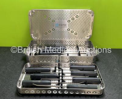 X-Spine Lumbar Disk Preparation Surgical Instrument System Including Shavers and Curettes in Tray