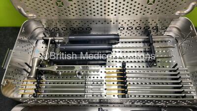 X-Spine Lumbar Disk Preparation Surgical Instrument System Including Shavers and Curettes in Tray - 3