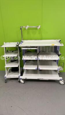 1 x Olympus Double Stack Trolley and 1 x Olympus TC-C1 Clinical Trolley