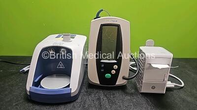 Mixed Lot Including 1 x Fisher and Paykel Airvo 2 Humidifier (Powers Up), 1 x Welch Allyn 420 Series Vital Signs Monitor with Fingertip Sensor (Missing Power Supply) and 1 x GE Ref PN2097478-001 Printer *SN VM18069350WA / 170619053042 / 200619791 /