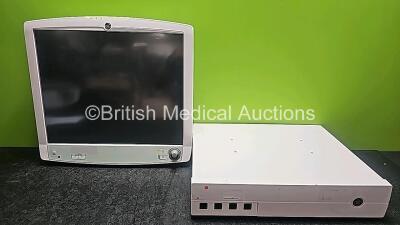 Job Lot Including 1 x GE D19KT Display (Damaged Upper Front Panel and Top Light Cover - See Photos) and 1 x GE C1-CPU Carescape B850 Monitor *SN SED13067815GA / DTM461K2482*