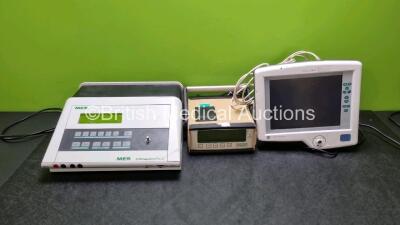 Mixed Lot Including 1 x Bard BladderScan BVI 2500 Bladder Scanner with Transducer / Probe (Untested Due to Missing Power Supply) MES ET20 Ultrastim Plus i Fix (Powers Up) and PressureWire Radianalyzer Xpress 12711 Fractional Flow Monitor with Lead and Pow