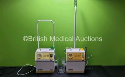 2 x SAM 12 Medical Suction Units (Both Power Up) with 1 x Suction Cup (Damage to Clip - See Photo)