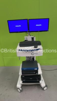 Cortex Workstation with Twin Philips Monitors,Otometrics ICS Chartr 200 and Accessories (Powers Up)