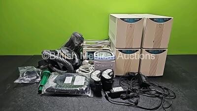 Mixed Lot Including 1 x Fisher & Paykel MR850AEK Humidifier Unit (No Power), 1 x Welch Allyn ProPaq Encore (Missing Power Supply) and 4 x OneAc Power Conditioned UPS ONm300 and 1 x Scott Safety Tornado Powered Respirators with 1 x Tornado & Phantom Filter