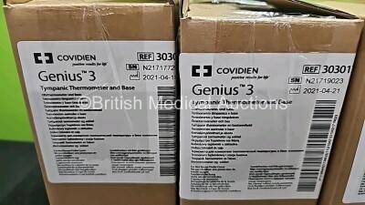 18 x Covidien Genius 3 Tympanic Thermometer and Base Units (All New in Box) *SN N21701284 / N21715916 / N20779811 / N21025690 / N21004896 / N21716051 / N21013872 / N21719023 / N21717726 / N21021035 / N21021043 / N21021041 / N21021033 / N21715908 / N210210 - 3