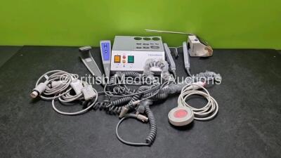 Mixed Lot Including 1 x Baxter Fibrinotherm Block Heaters, 4 x Arjo Hoist Controllers, 1 x Sonicaid TOCO Transducer, 2 x Huntleigh FECG Leads and 1 x Helmer Thermometer