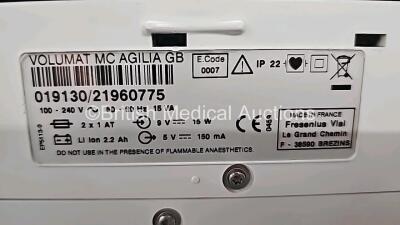 3 x Fresenius Kabi Volumat MC Agilia Infusion Pumps (2 x Power Up with 1 x Error - See Photo, 1 x No Power and ) - 6