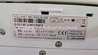 3 x Fresenius Kabi Volumat MC Agilia Infusion Pumps (All Power Up with 1 x Error - See Photo) - 6