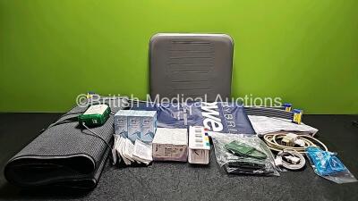 Mixed Lot Including 1 x DeVilbiss Pressure Care Mattress Cover, 1 x Unknown Cushion (See Photo), 1 x Cordless Bed Sensor Pad, 2 x Mattress Hoses, 1 x Smart Dual Recordable Voice with Mattress, 6 x Kynect Personal Lubricants *All Expired*, 1 x Box of Vicry