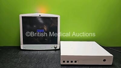 1 x GE D19KT Display Monitor (Powers Up, Slight Scratched Screen - See Photo) and 1 x Carescape C1-CPU Base Unit (Powers Up)