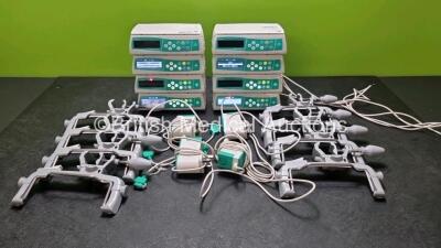 8 x B.Braun Infusomat Space Infusion Pumps (5 x Power Up, 3 x Draw Power) with 8 x Pole Clamps and 8 x Power Supplies (4 x Untested Power Supplies) *SN 457531 / 457499 / 457606 / 457912 / 457635 / 457600 / 457671 / 457622*