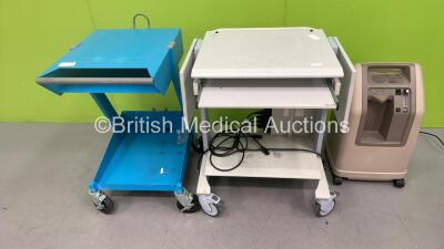 Mixed Lot Including Valleylab Trolley, 1 x DeVilbiss 4 Litre Oxygen Concentrator and 1 x Unknow Make of Trolley