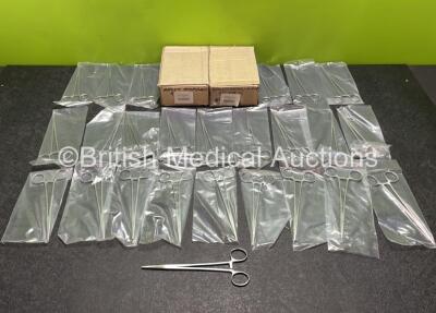 Approximately 25 x Birkett Artery Forceps Straight (190.5mm) *Like New, 2 Boxes in Photo, 1 Box Total* **Stock Photo**