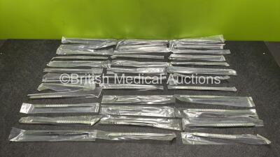 36 x Waughs Dissecting and Tissue Forceps 1 x 2 Teeth (8 Inch) *Like New* **Stock Photo**