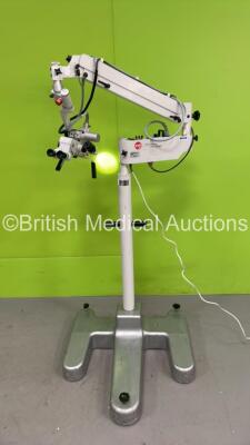 Karl Kapps Surgical Microscope with Binoculars, 2 x WF12,5 xV Eyepieces, 250mm Lens and CCD Camera Attachment on Kaps Stand (Powers Up with Good Bulb) *S/N 8139*