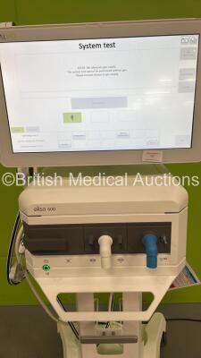 Lowenstein Medical elisa 600 Ventilator Software Version 1.11.0 - Operating Hours 2 on Stand with Hoses (Powers Up) *S/N 06205310 **Mfd 2020** - 3