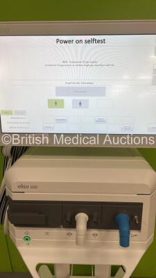 Lowenstein Medical elisa 600 Ventilator Software Version 1.11.0 - Operating Hours 4 on Stand with Hoses (Powers Up) *S/N 06205300* **Mfd 2020** - 3