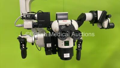 Leica Mitaka M720 OH5 Triple Operated Surgical Operating Microscope for Neurosurgery, Otolaryngology and Reconstructive Microsurgery with 3 x Binoculars, 6 x 10x/21 Eyepieces, Panasonic 3CCD HD Camera Head, Full HD OptiChrome Attachment and 2 x Spare Bulb - 5