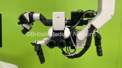 Leica Mitaka M720 OH5 Triple Operated Surgical Operating Microscope for Neurosurgery, Otolaryngology and Reconstructive Microsurgery with 3 x Binoculars, 6 x 10x/21 Eyepieces, Panasonic 3CCD HD Camera Head, Full HD OptiChrome Attachment and 2 x Spare Bulb - 10