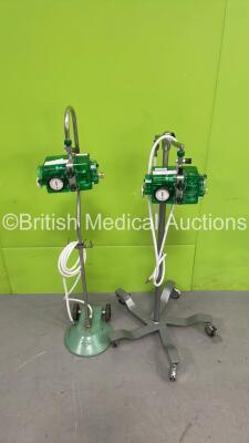 2 x Carefusion Bird Mark 7A Respirators on Stands with Hoses - 3