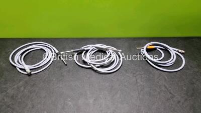 3 x Fibre Optic Light Source Cables