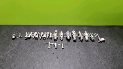 Job Lot of Various Drill Attachments Including Hall, De Souter, Dyonics and Biomet