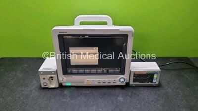 Mindray BeneView T5 Patient Monitor (Powers Up) Including Mindray CO2 Gas Module and Mindray Beneview T1 Handheld Patient Module (Powers Up) Including, ECG, SpO2, MP1, IBP, NIBP, T1 and T2 Options