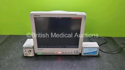 Mindray BeneView T8 Patient Monitor (Powers Up) Including Mindray CO2 Gas Module and Mindray Beneview T1 Handheld Patient Module (Powers Up) Including, ECG, SpO2, MP1, IBP, NIBP, T1 and T2 Options