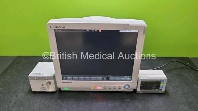 Mindray BeneView T8 Patient Monitor (Powers Up) Including Mindray AG Gas Module and Mindray Beneview T1 Handheld Patient Module (Powers Up) Including, ECG, SpO2, MP1, IBP, NIBP, T1 and T2 Options